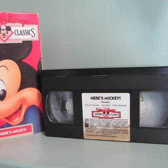Walt Disney Vtg Here's Mickey Mouse & Here's Goofy 2 VHS Tapes - Picture 5 of 11